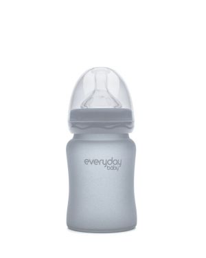 Everyday baby staklena bočica 150ml, Healty+ Siva