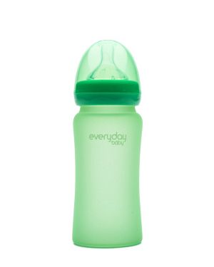 Everyday baby staklena bočica 240ml, reagira na toplinu, tirkizna