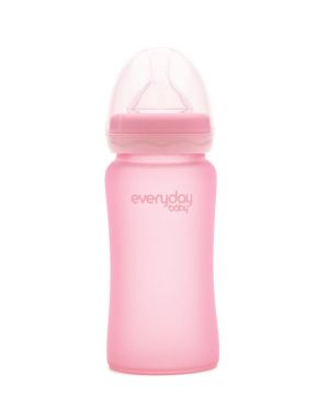 Everyday baby staklena bočica 240ml, Healty+ Roza