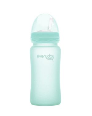 Everyday baby staklena bočica sa slamkom 240ml, Mint