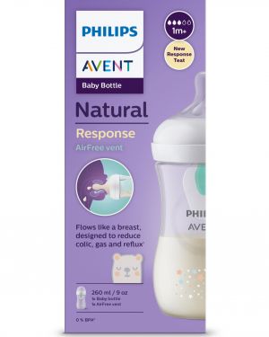 AVENT BOČICA NATURAL S ANTIKOLIK (AIRFREE) VENTILOM, RESPONSE, 260ml