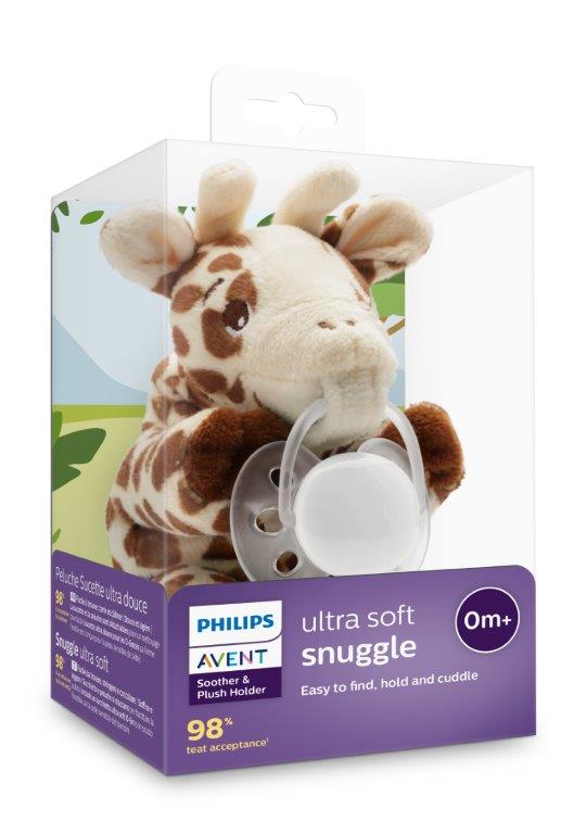 Duda varalica Snuggle, ultra soft 0-6 mjeseci, s plišanom igračkom, ŽIRAFA