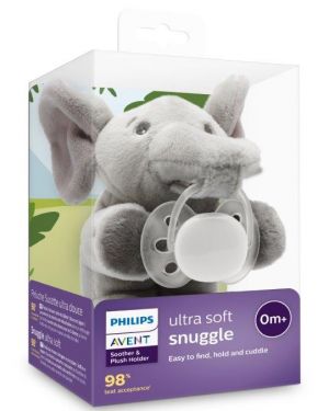 DUDA VARALICA SNUGGLE, ULTRA SOFT 0-6 MJESECI, S PLIŠANOM IGRAČKOM, SLON