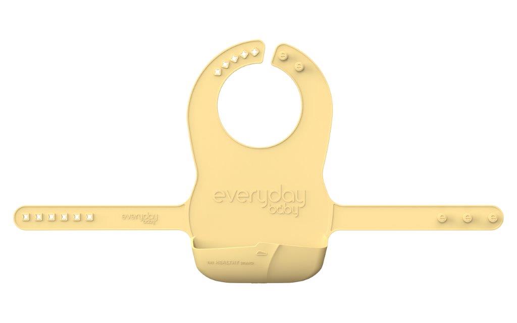 Silicone Bib - Soft Yellow 1